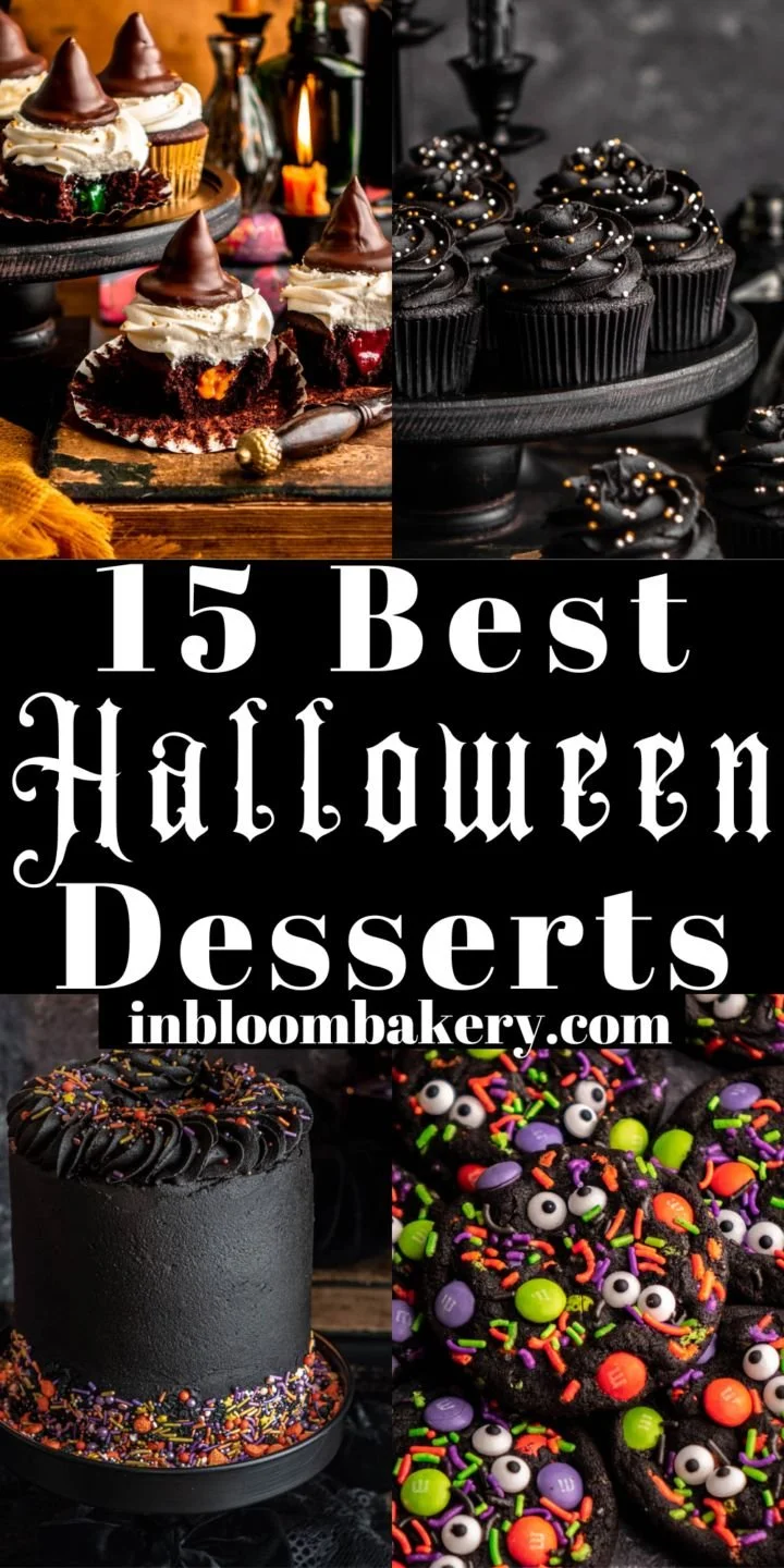 A collection of spooky Halloween desserts showcasing creative and festive treats.