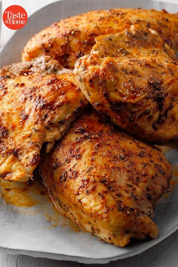 Delicious bone-in chicken breasts cooked in various recipes.
