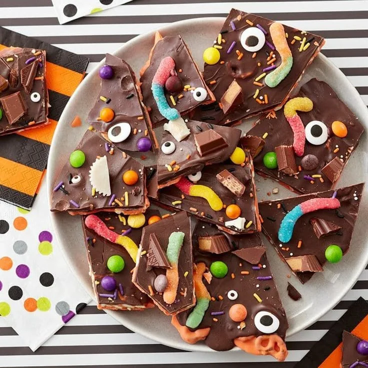 Colorful and fun Halloween treats for kids, including spooky snacks and desserts.