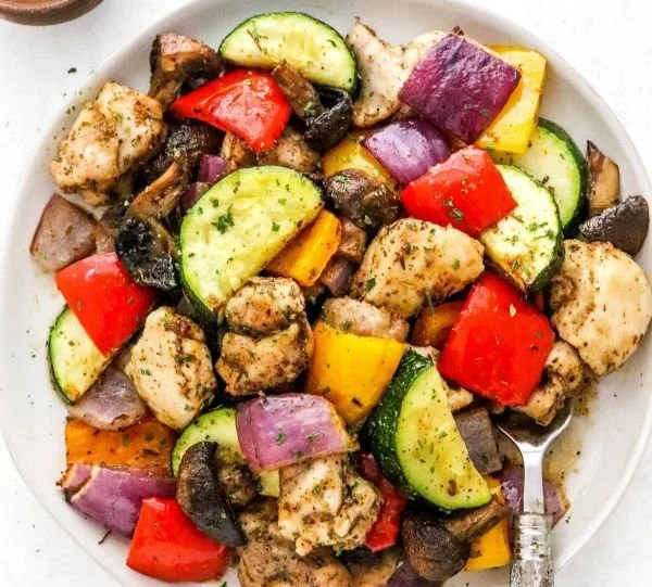 Air Fryer Chicken with Vegetables