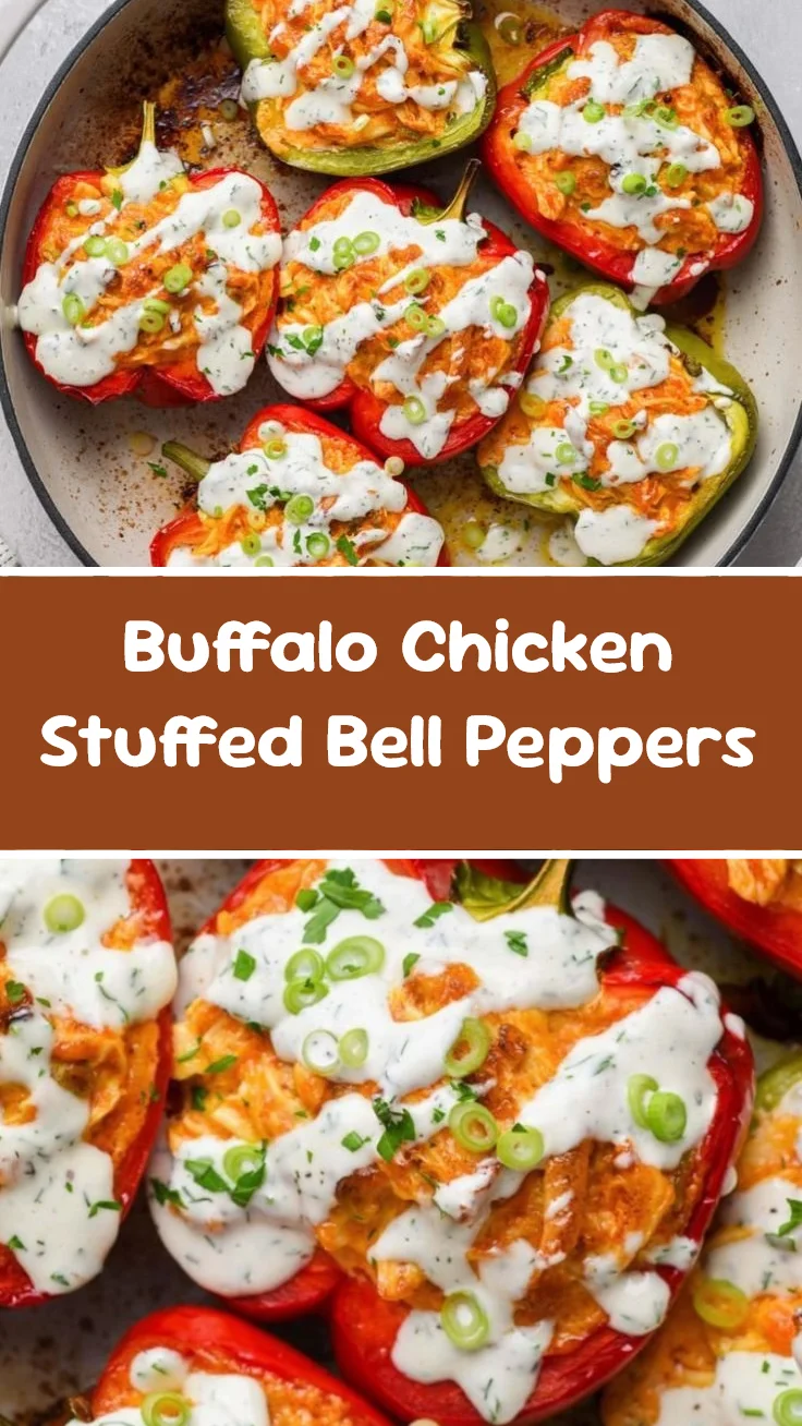 Buffalo Chicken Stuffed Bell Peppers