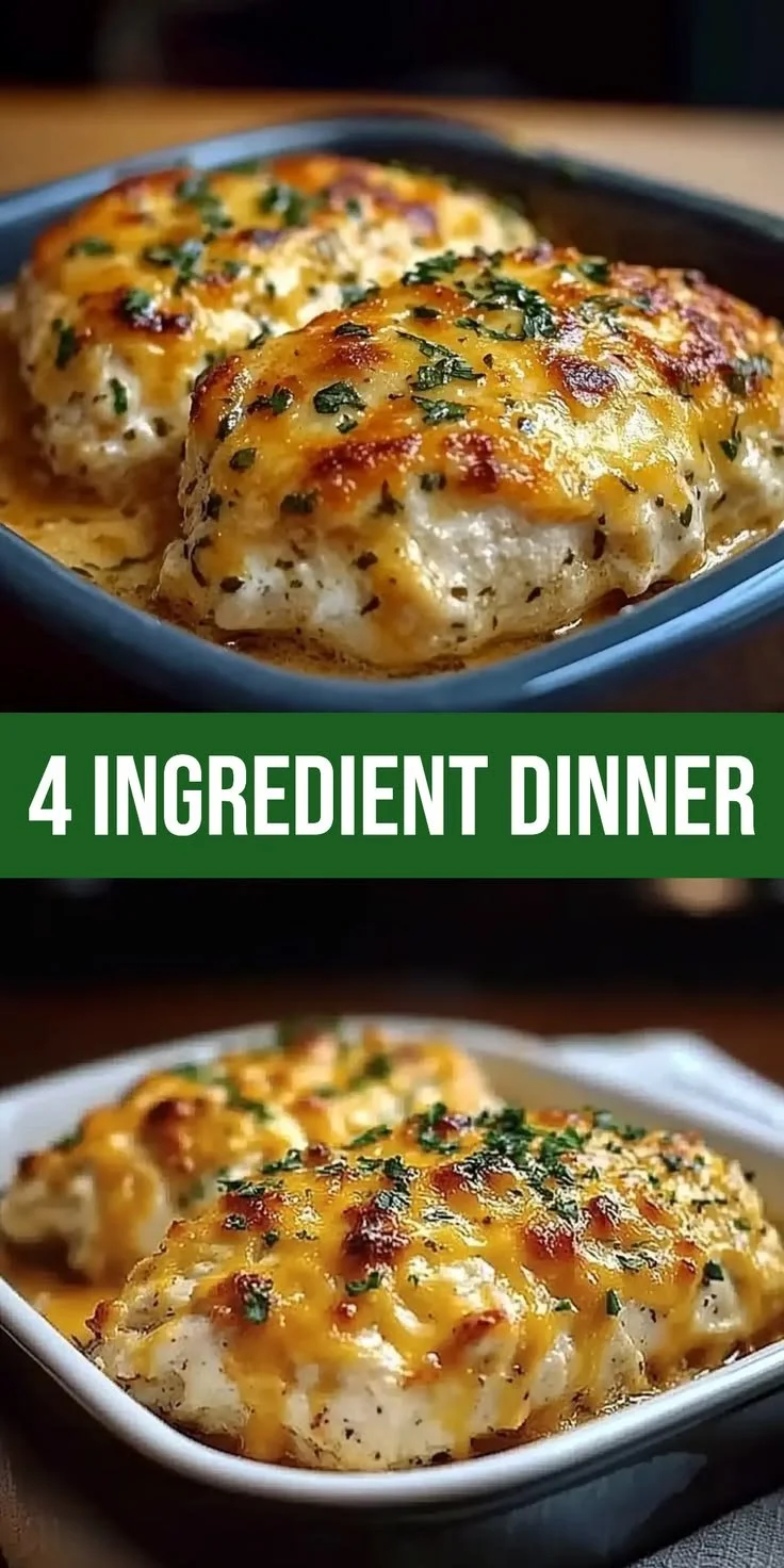 Simple dinner recipe using only 4 ingredients for a quick meal