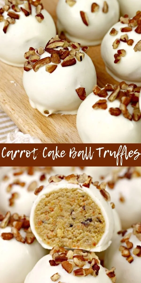 Delicious carrot cake truffles on a decorative plate