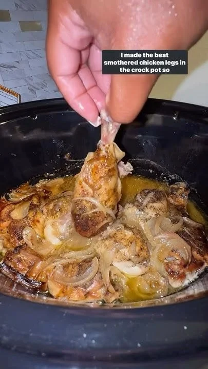 Delicious Crockpot Smothered Chicken recipe served with sides
