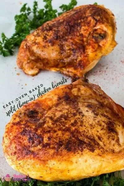 Easy oven baked chicken breasts recipe from Bake It With Love