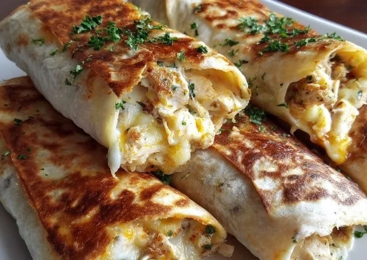 Garlic butter chicken wraps 🫶🏻