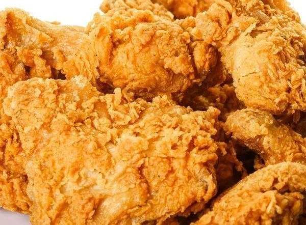 Golden crispy air fryer fried chicken cooked to perfection