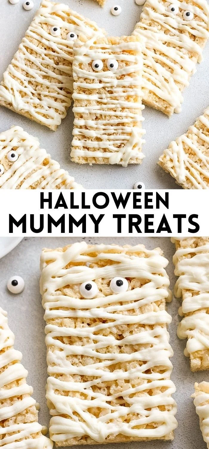 Halloween Mummy Treats - festive and fun treats wrapped like mummies