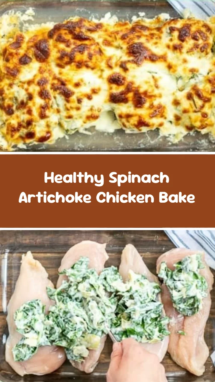 Healthy Spinach Artichoke Chicken Bake
