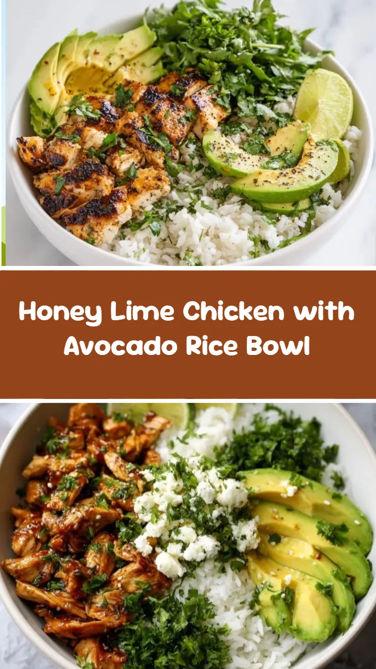 Honey Lime Chicken with Avocado Rice Bowl