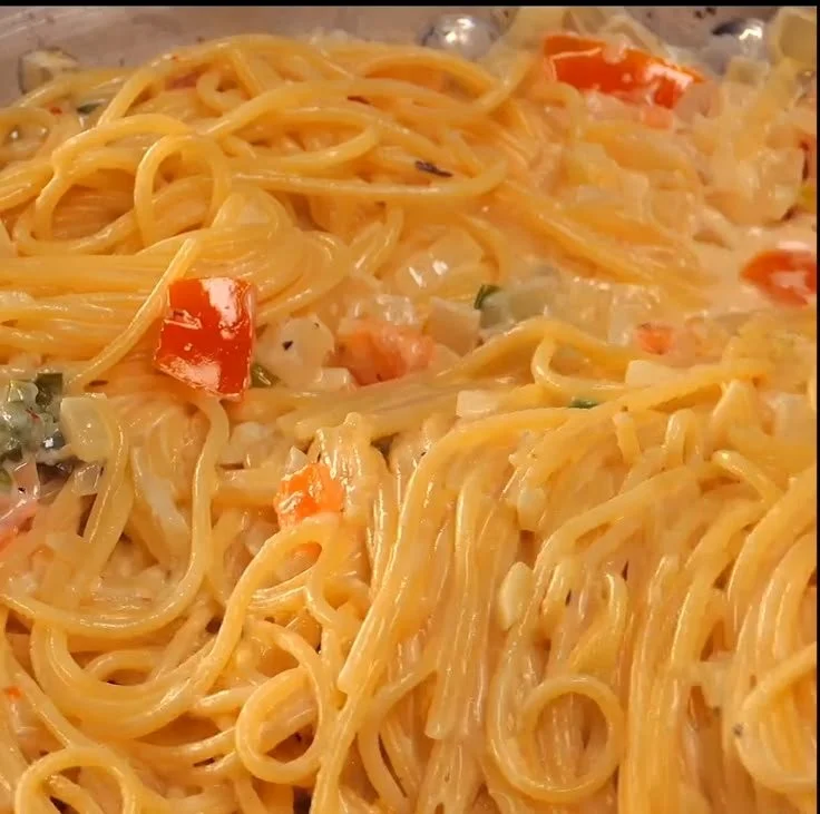 Italian Chicken Pasta in Creamy White Wine Parmesan Cheese Sauce