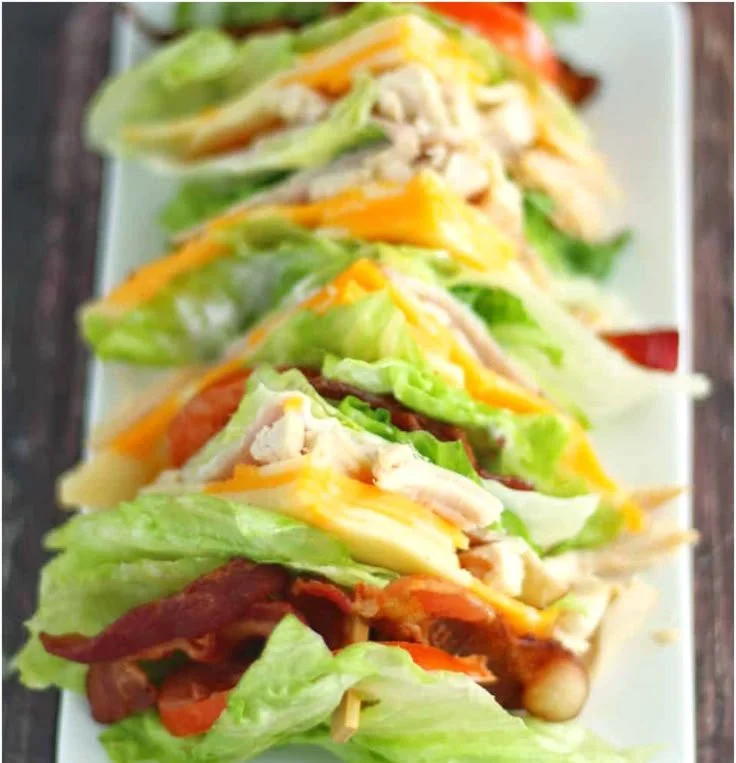 Keto Chicken Sandwich with low carb chicken club ingredients