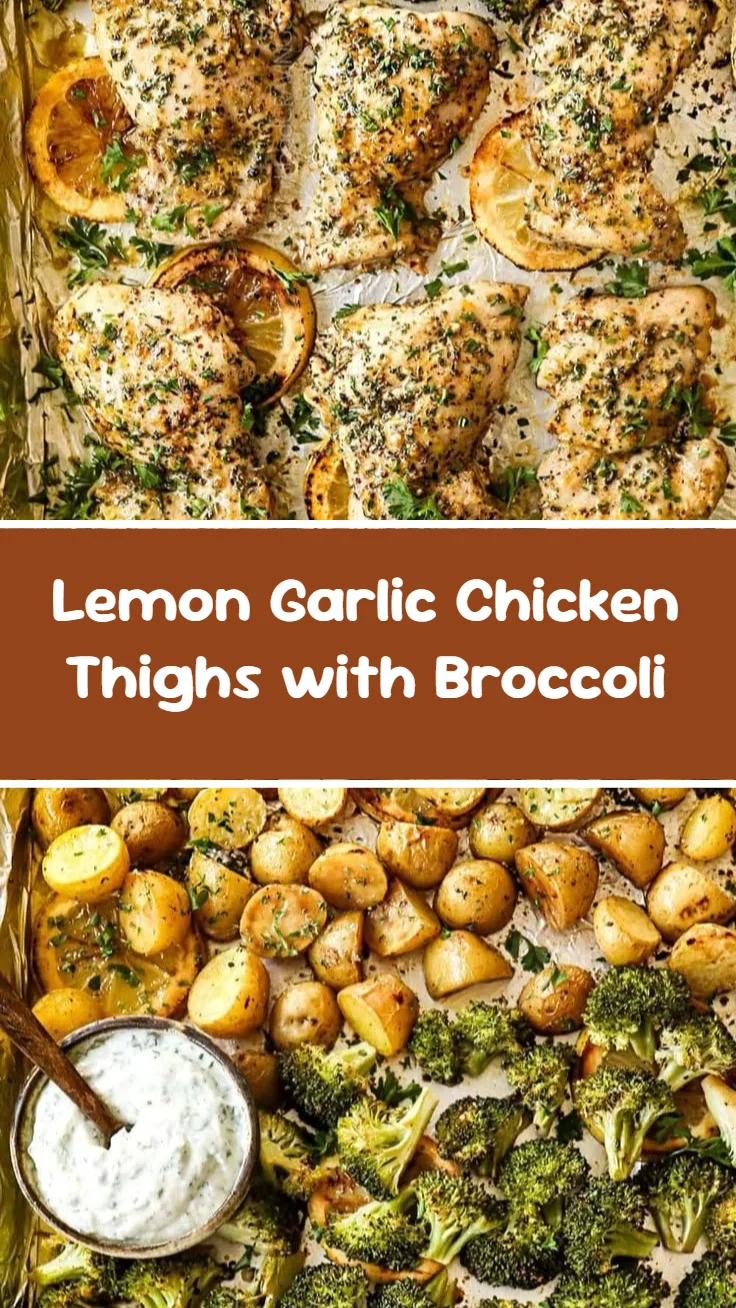 Lemon Garlic Chicken Thighs with Broccoli
