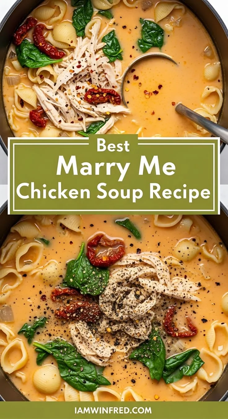 Delicious Marry Me Chicken Soup served in a bowl for a comforting fall dinner.