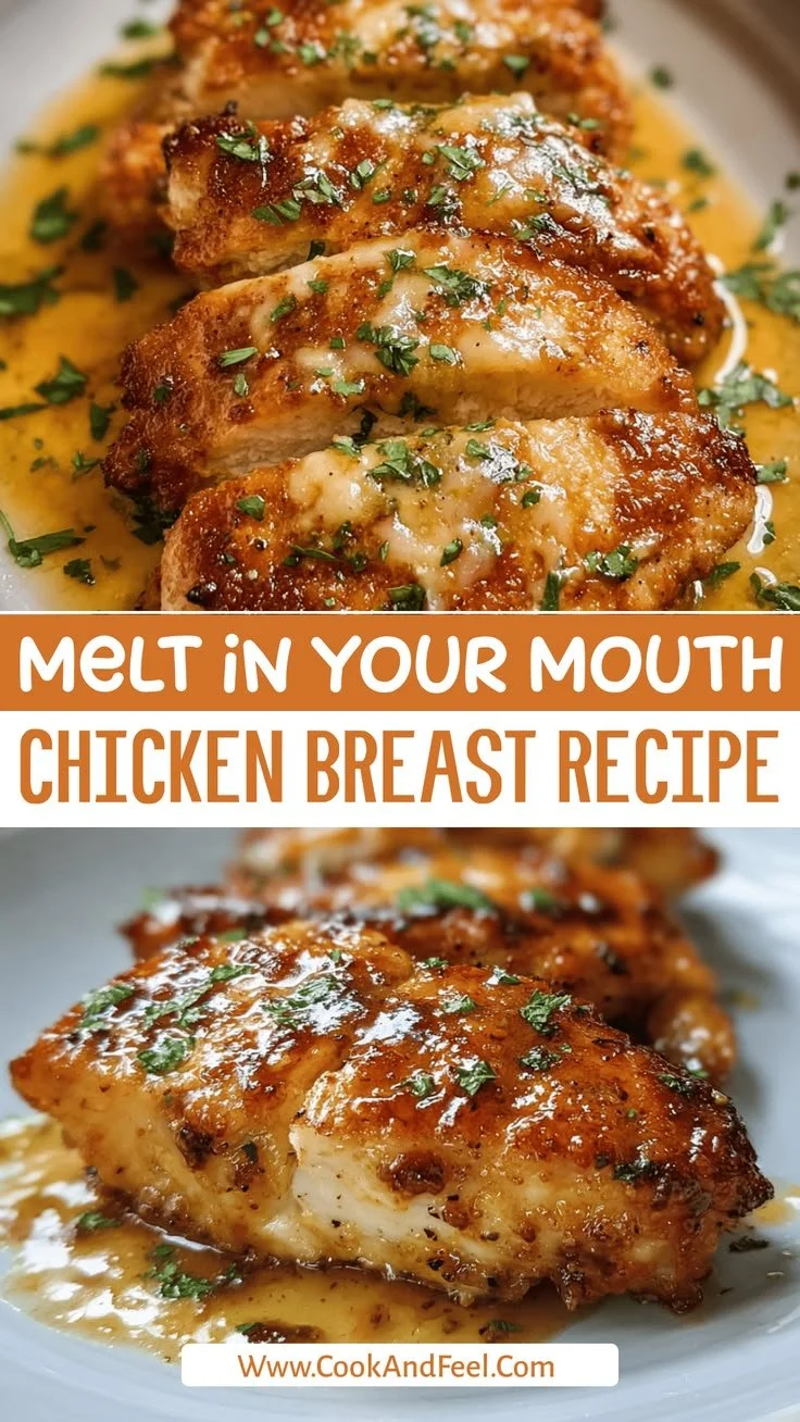 Delicious melt in your mouth chicken recipe served on a plate