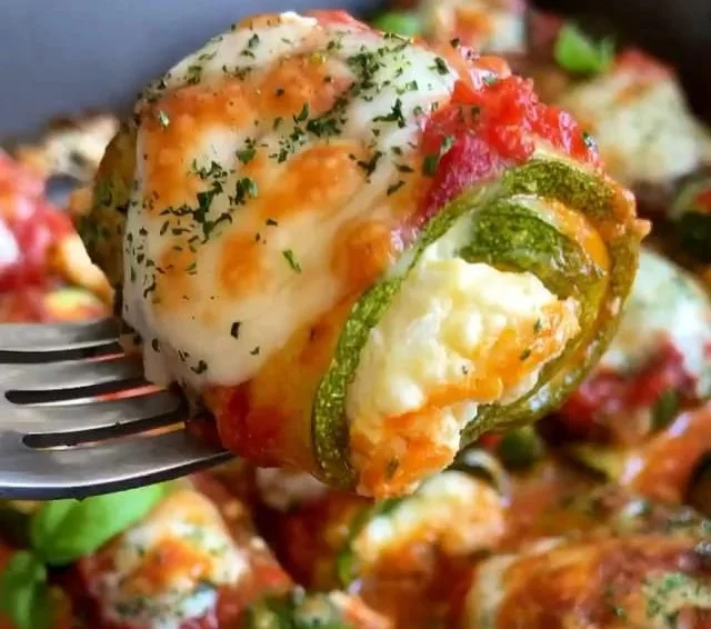 Moms Zucchini Ricotta Lasagna Roll-Ups