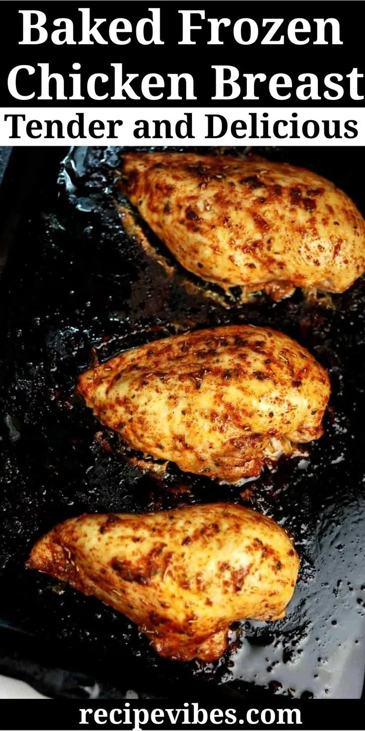 Oven baked chicken breasts cooked to perfection, ready to serve.