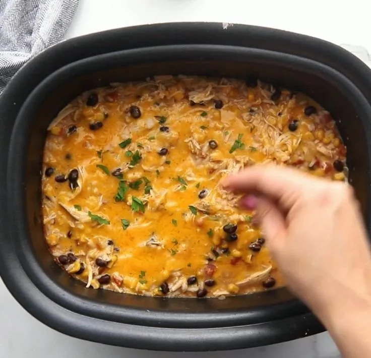 Southwest Crock Pot Chicken and Rice