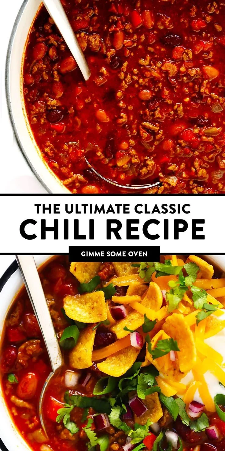 Bowl of ultimate chili topped with cheese and cilantro.