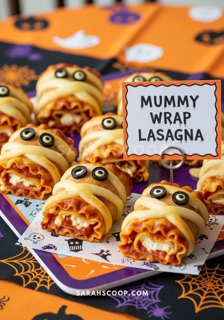 Spooky Halloween themed dinner ideas with creative food presentations.