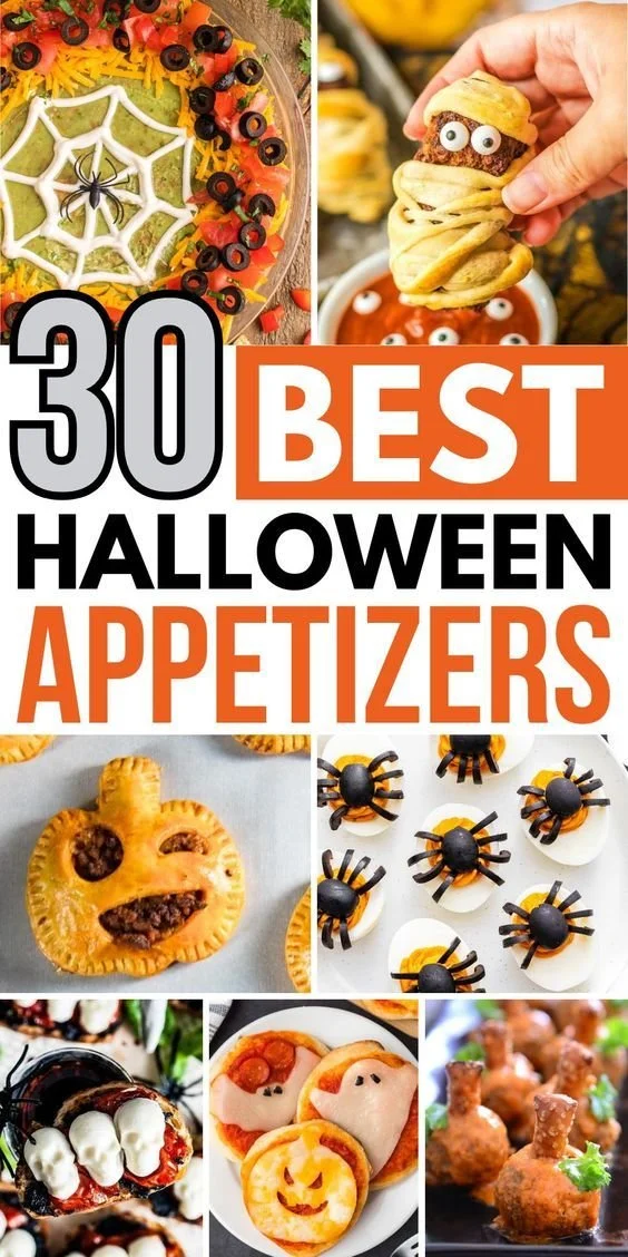 A spooky spread of Halloween appetizers for a festive party