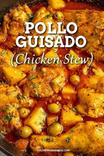 Delicious chicken stew featuring chicken sofrito in a bowl