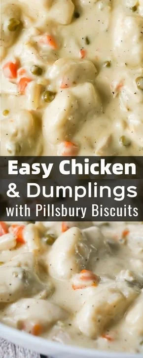 Easy chicken and dumplings made with Pillsbury biscuits