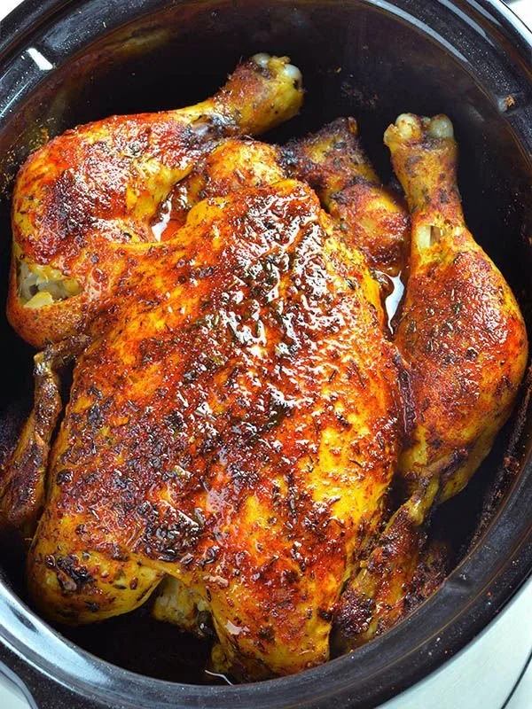 Delicious slow cooker whole turkey recipe for low-carb, Paleo, and Whole30 diets