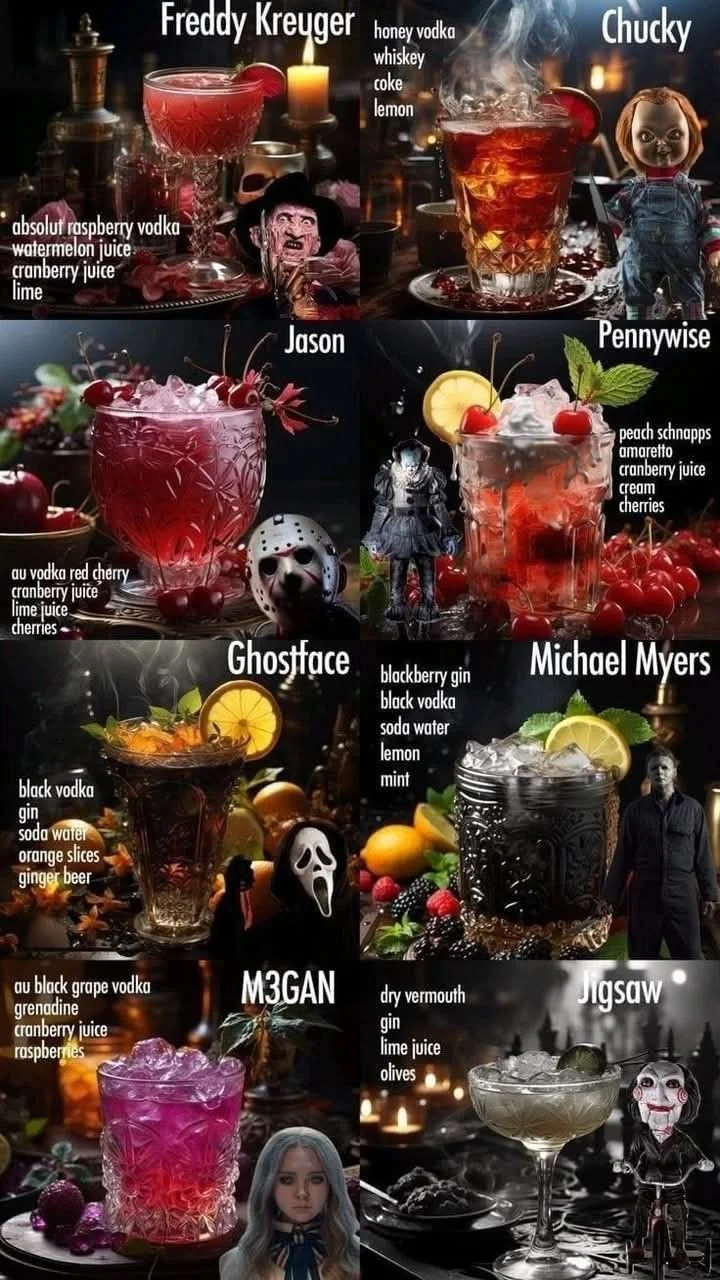 Fun fall mixed drinks including Halloween cocktails and DnD drink recipes.