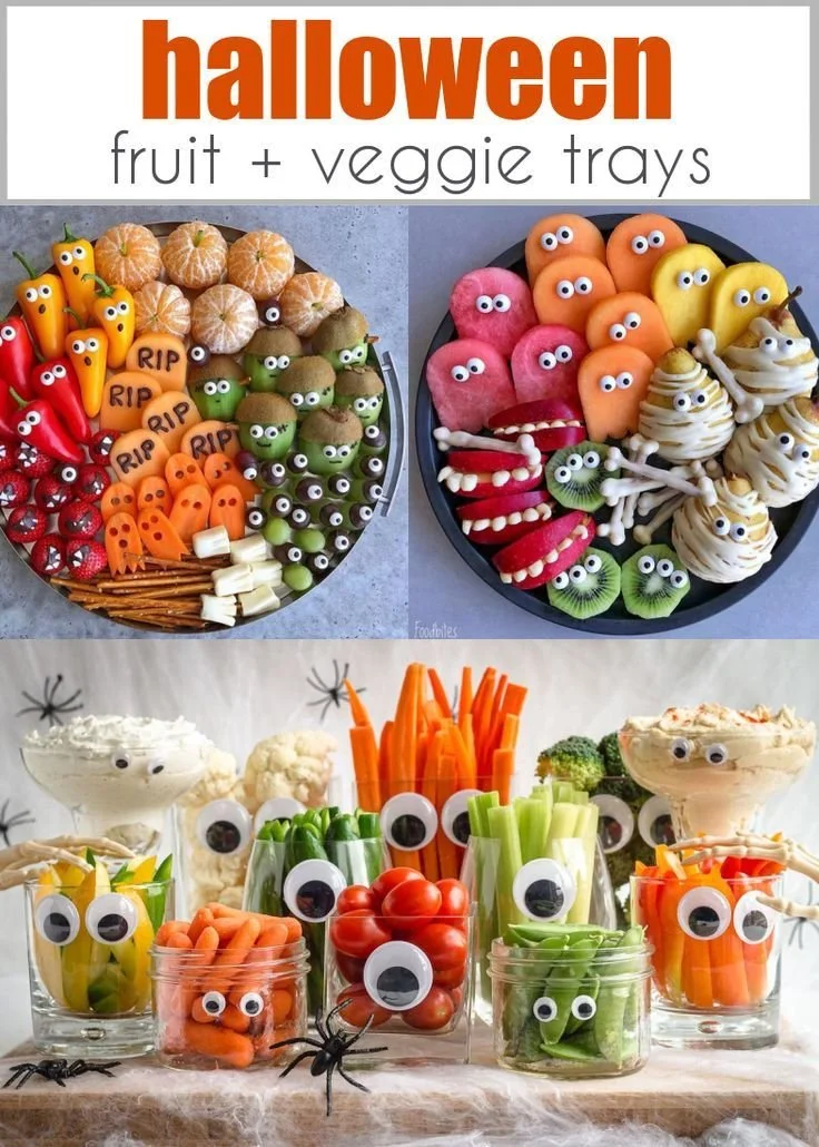 Halloween fruit and veggie tray ideas for festive celebrations