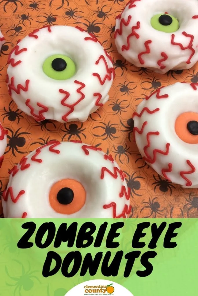 Delicious Monster Eye Donuts decorated for Halloween