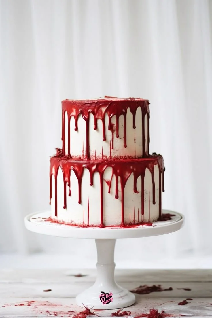 DIY realistic edible blood for Halloween treats and spooky snacks.