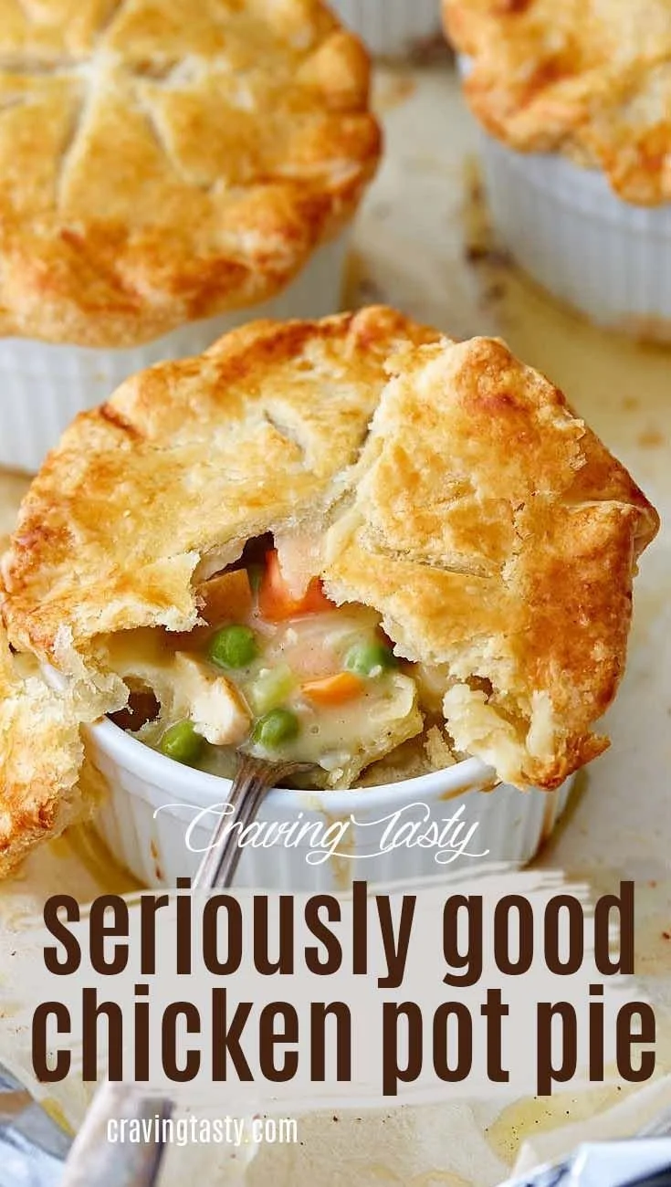Deliciously homemade chicken pot pie with flaky crust and savory filling