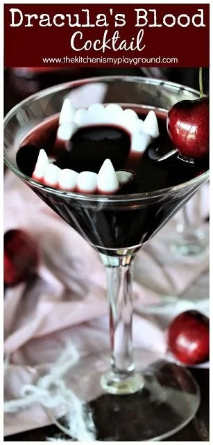 Spooky Dracula's Blood Cocktail for Halloween parties