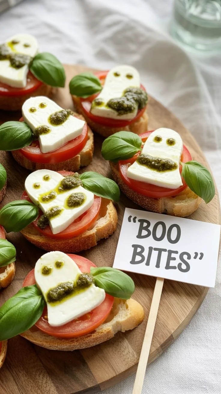 Spooky Halloween party food spread with creative snacks and fall-themed treats